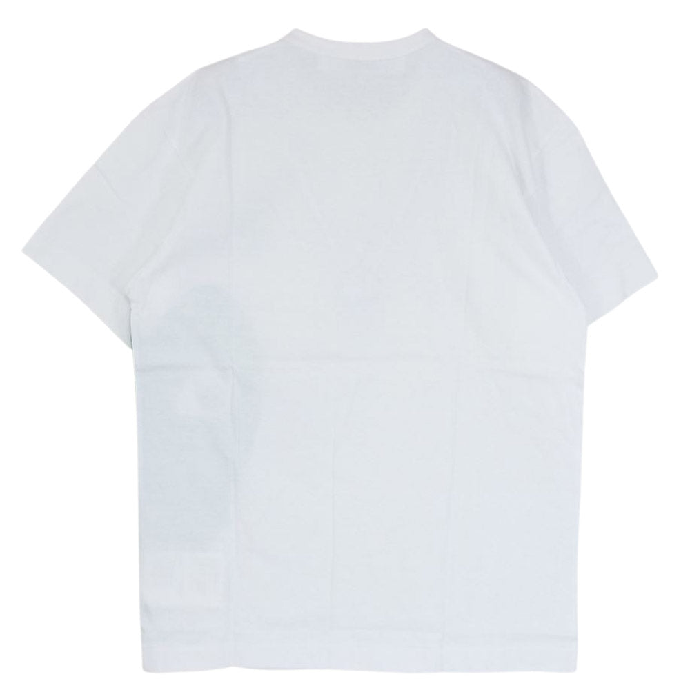 PLAY COMME des GARCONS プレイコムデギャルソン AD2010 AZ-T062 CDG PLAY GREEN HEART ハート ビッグロゴ プリント 半袖 Tシャツ ホワイト系 M【美品】【中古】