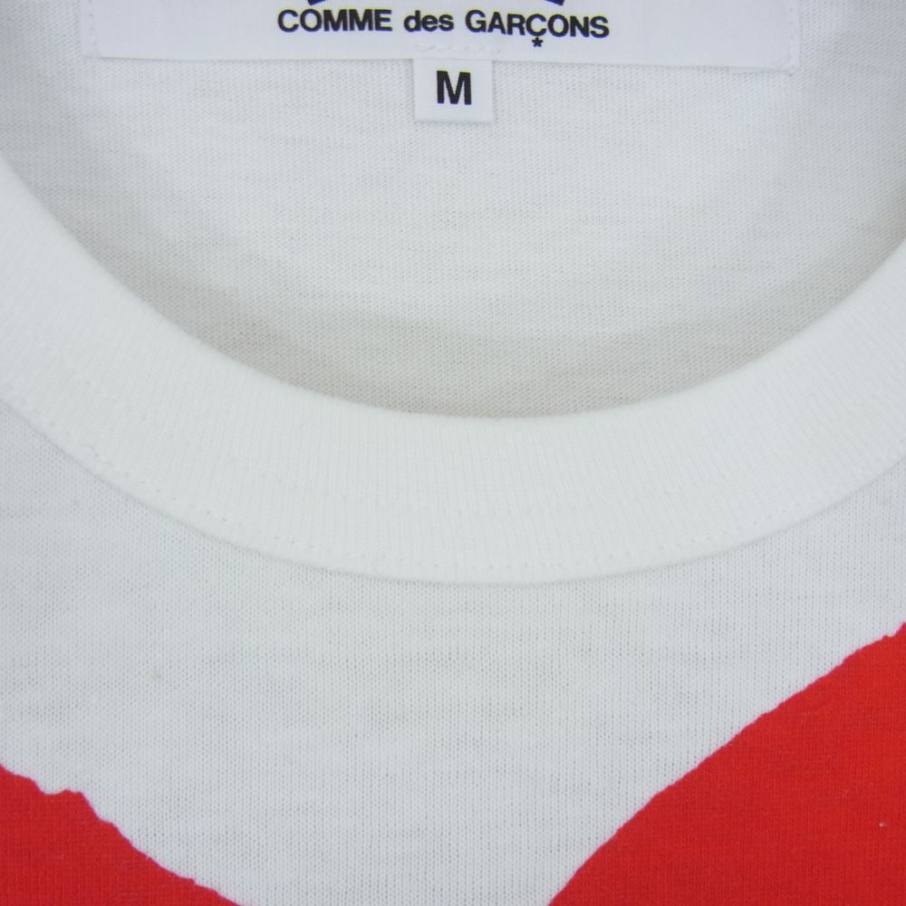 PLAY COMME des GARCONS プレイコムデギャルソン AD2005 AZ-T026 CDG PLAY HEART S/S TEE ハート ロゴ プリント 半袖 Tシャツ ホワイト系 M【美品】【中古】