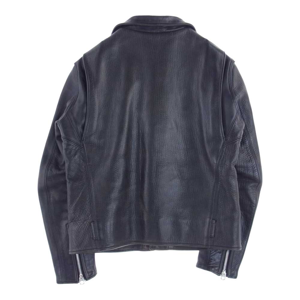 FINE CREEK LEATHERS ファインクリークレザー LEON CUSTOM 茶芯 レオン カスタム ホースハイド ライダース ジャケット ブラック系 38【中古】