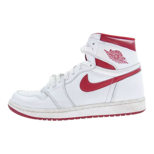 NIKE ナイキ 555088-103 Air Jordan 1 Retro High エアジョーダン 1 レトロ ハイ ハイカット スニーカー ホワイト系 レッド系 28cm【中古】