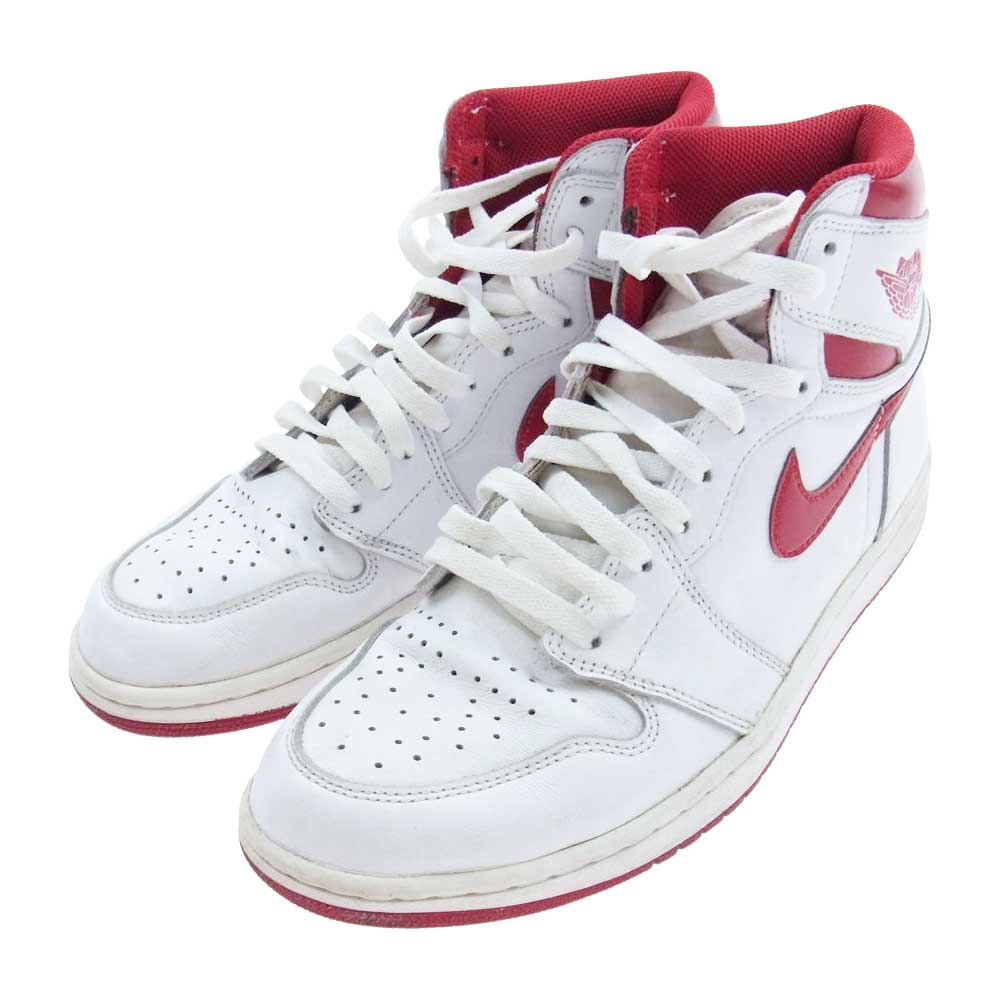 NIKE ナイキ 555088-103 Air Jordan 1 Retro High エアジョーダン 1 レトロ ハイ ハイカット スニーカー ホワイト系 レッド系 28cm【中古】