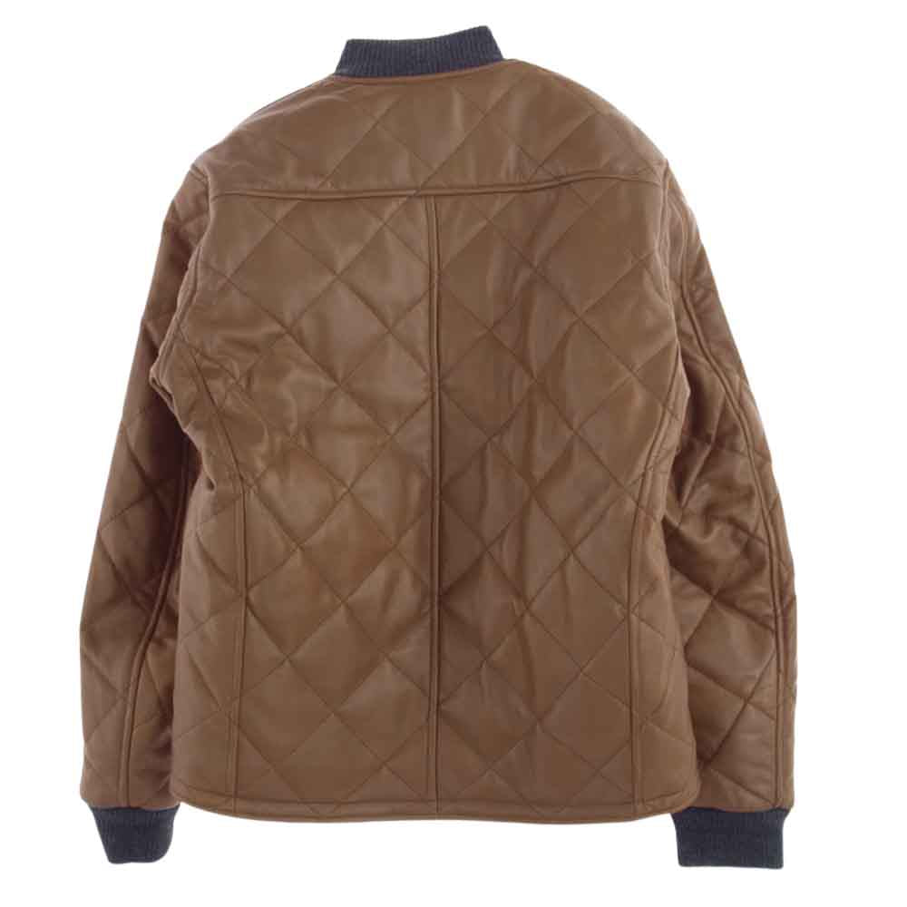 KADOYA カドヤ SB9 K’S LEATHER キルティング レザー ワーク ジャケット ブラウン系 L【美品】【中古】