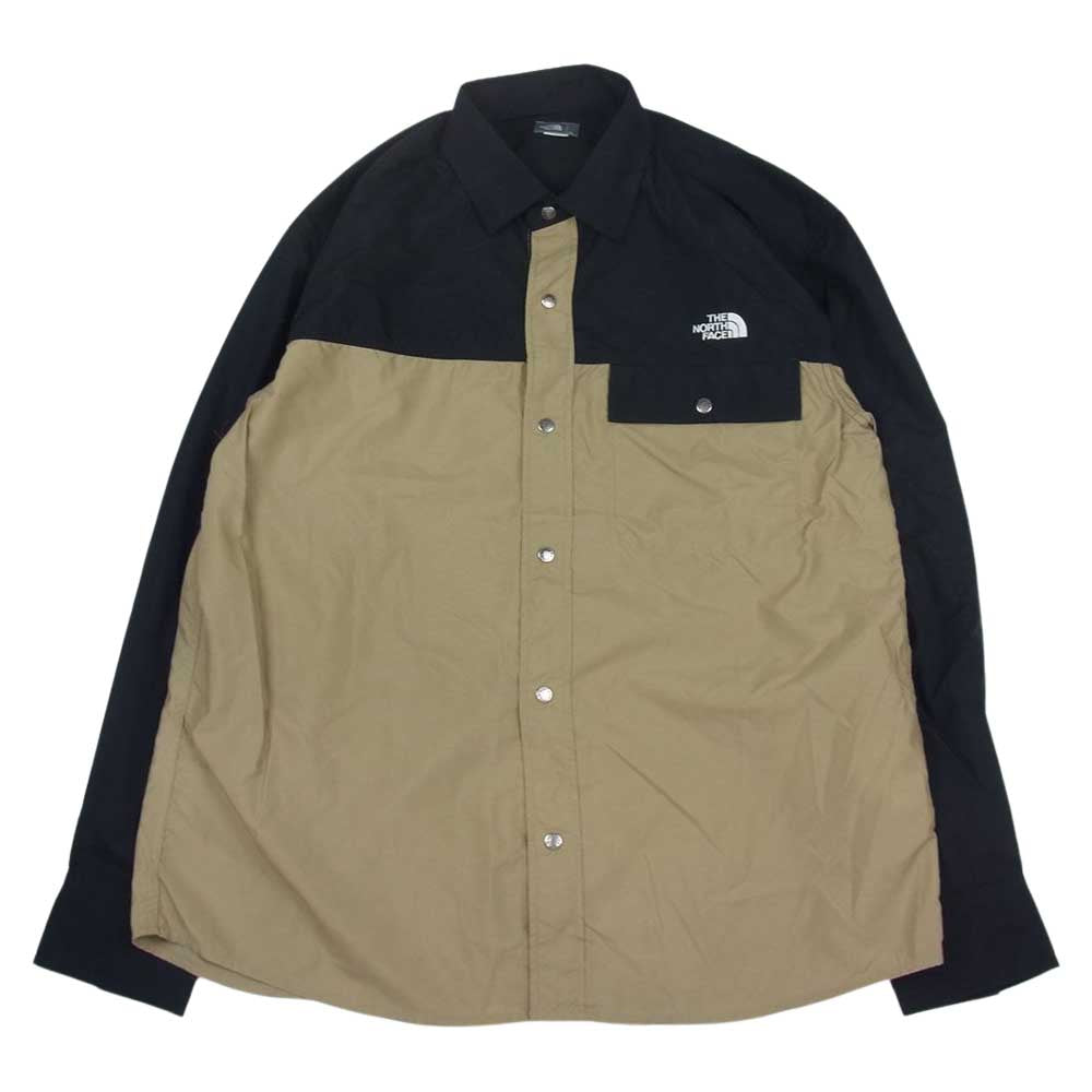 THE NORTH FACE ノースフェイス NR11961 L/S NUPTSE Shirt 長袖 ヌプシ シャツ CML ブラック系 ベージュ系 XL【美品】【中古】