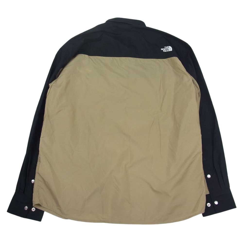 THE NORTH FACE ノースフェイス NR11961 L/S NUPTSE Shirt 長袖 ヌプシ シャツ CML ブラック系 ベージュ系 XL【美品】【中古】