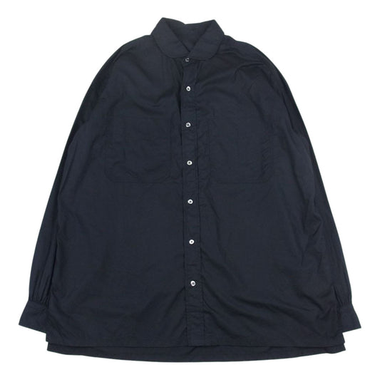 PORTER CLASSIC ポータークラシック 22SS ALUMO SWISS COTTON WIDE POCKET SHIRT アルモ スイスコットン ワイドポケット 長袖 シャツ ブラック系 3【中古】