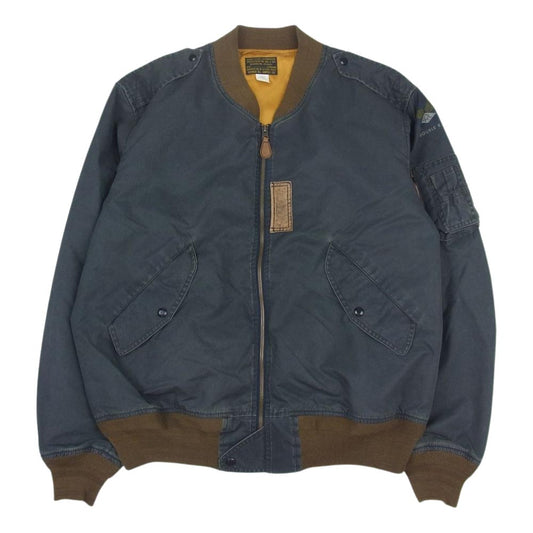 RRL ダブルアールエル RRL-J-381 Bordon bomber jacket ボンバー フライト ジャケット グレー系 XXL【中古】