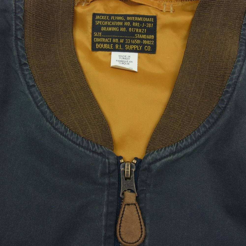 RRL ダブルアールエル RRL-J-381 Bordon bomber jacket ボンバー フライト ジャケット グレー系 XXL【中古】