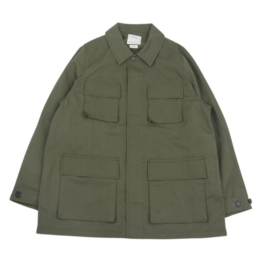 VISVIM ビズビム 21AW 0121405013003 KILGORE JKT ヘリンボーン ミリタリー ファティーグ キルゴア ジャケット カーキ カーキ系 4【美品】【中古】