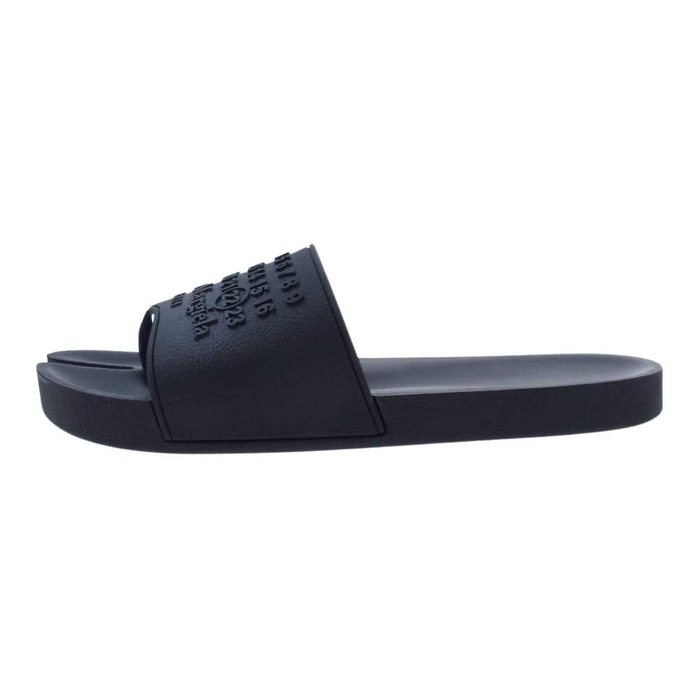 MAISON MARGIELA メゾンマルジェラ 21SS S57WX0075 P4027 22ライン TABI 足袋 タビ カレンダーロゴ スライド サンダル  ブラック系 EUR42（27cm相当）【中古】