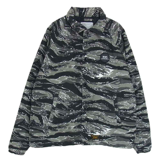 WTAPS ダブルタップス 15AW 152GWDT-JKM01S COACH JACKET 02 TIGER CAMO ワッペン コーチ タイガーカモ ジャケット グレー系 2【中古】