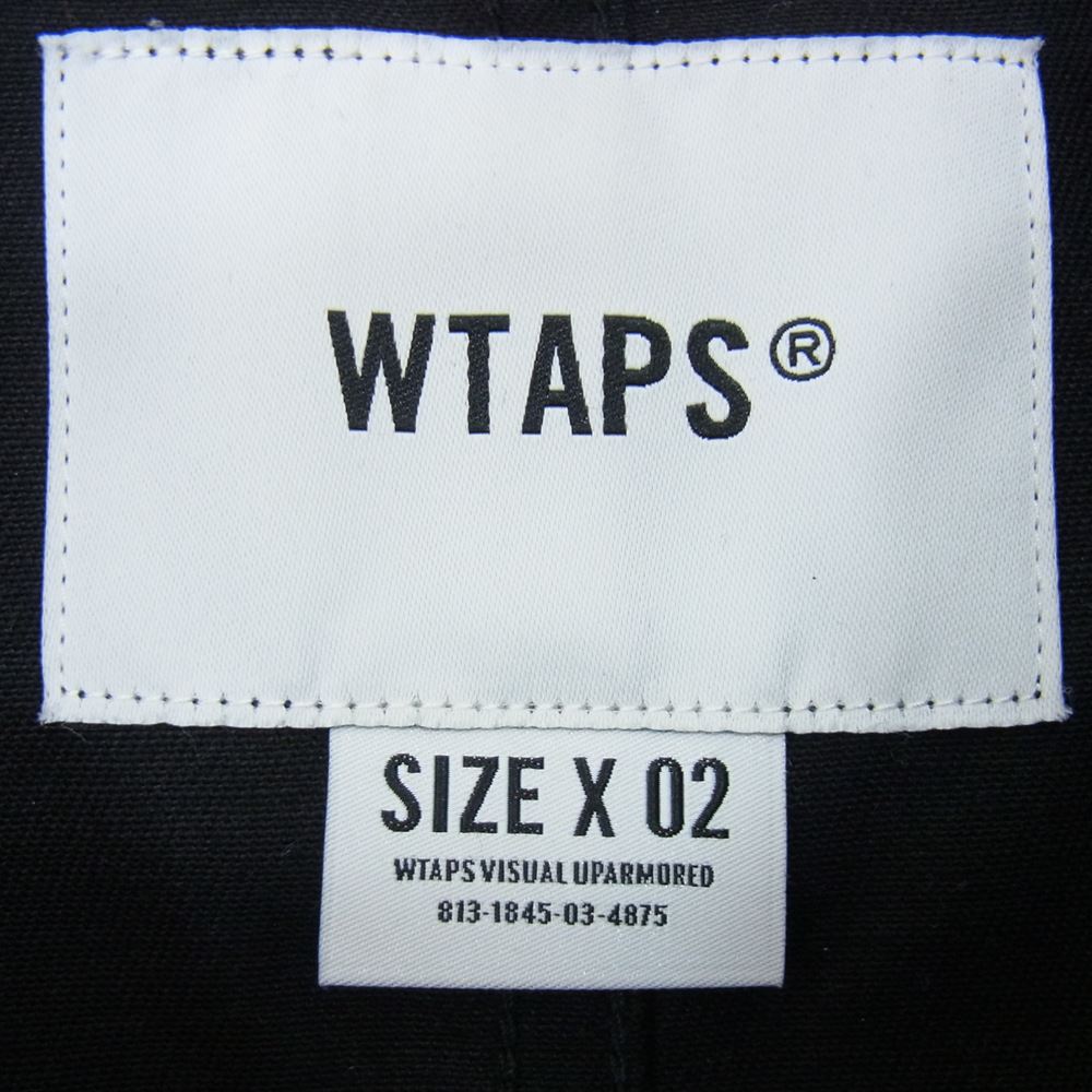 WTAPS ダブルタップス 22SS 221BRDT-SHM02 BUDS LS COTTON TWILL コットン ツイル ユーティリティ ミリタリー 長袖 シャツ ブラック系 02【中古】