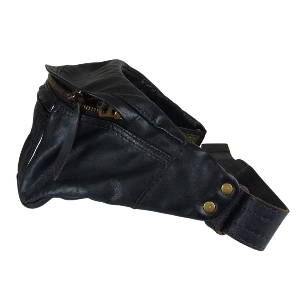 ウエストライド ライディング ホースハイド レザー ショルダーバック ブラック系【中古】