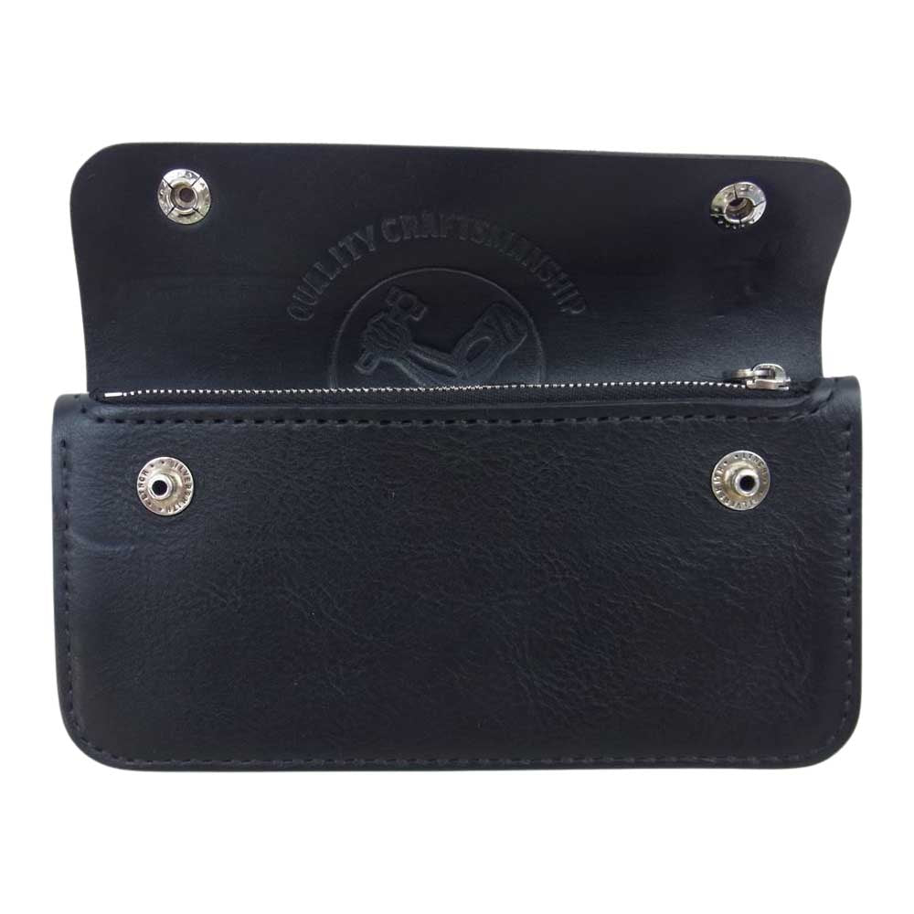 LYNCH SILVERSMITH リンチシルバースミス MB-707 BIKER WALLET MINERVA BOX ミネルヴァ ボックス レザー バイカーウォレット ブラック系【中古】