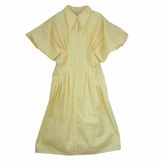 セルフォード 21SS CWF0212038 タックディテール 半袖 ブラウス シャツワンピース イエロー系 38【中古】