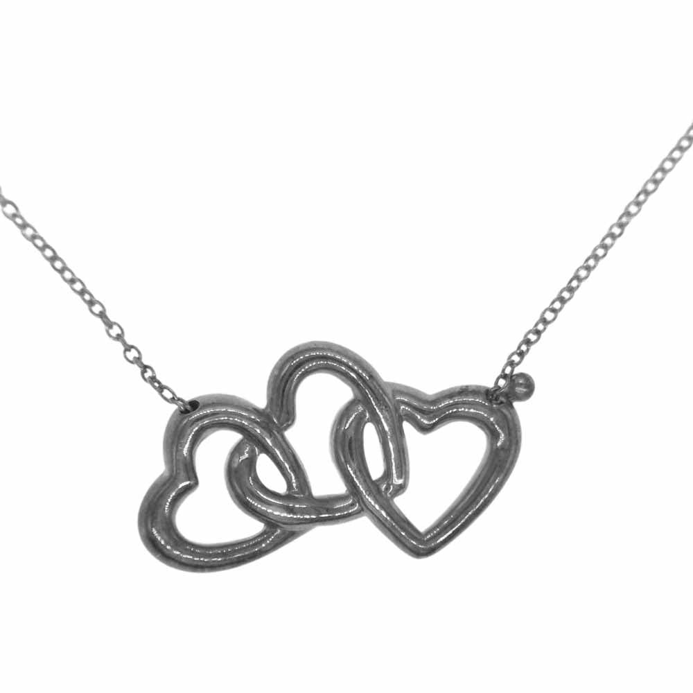 TIFFANY&Co. ティファニー トリプル ハート ネックレス シルバー系【中古】