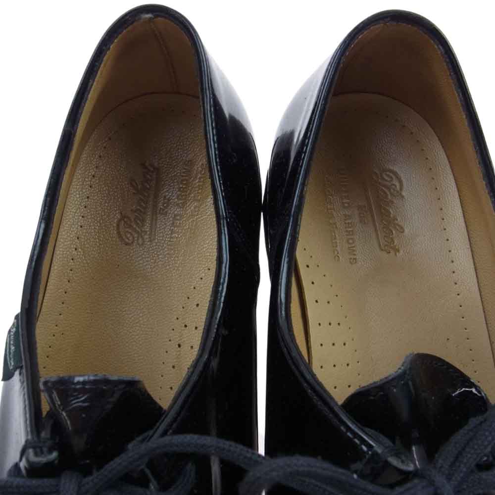 Paraboot パラブーツ 19065 UNITEDARROWS ユナイテッドアローズ 別注 MICHAEL ミカエル パテントレザー シューズ ブラック系 41【中古】