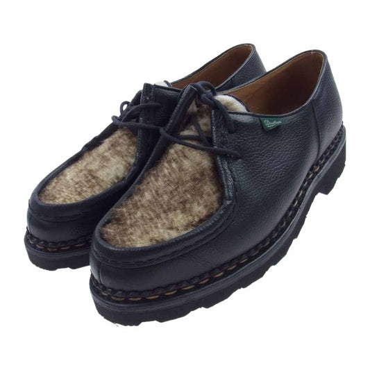 Paraboot パラブーツ 715724 MICHAEL MARCHE ミカエル ポニー ファー レザー シューズ ブラック系 41.5【中古】