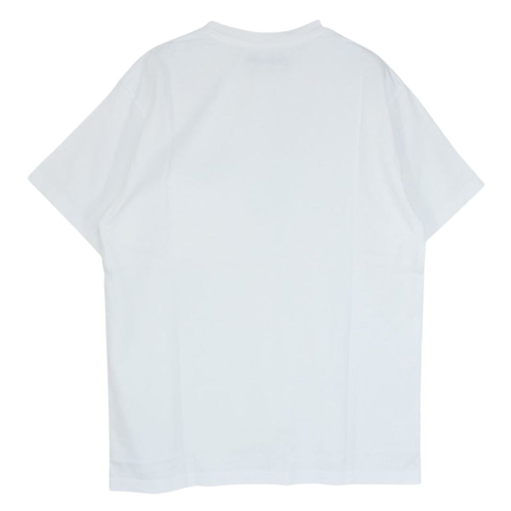 MINEDENIM マインデニム 2208-6002 NEVER NOT WORKING Crewneck T-SH プリント クルーネック 半袖 ポケット Tシャツ ホワイト系 M【新古品】【未使用】【中古】