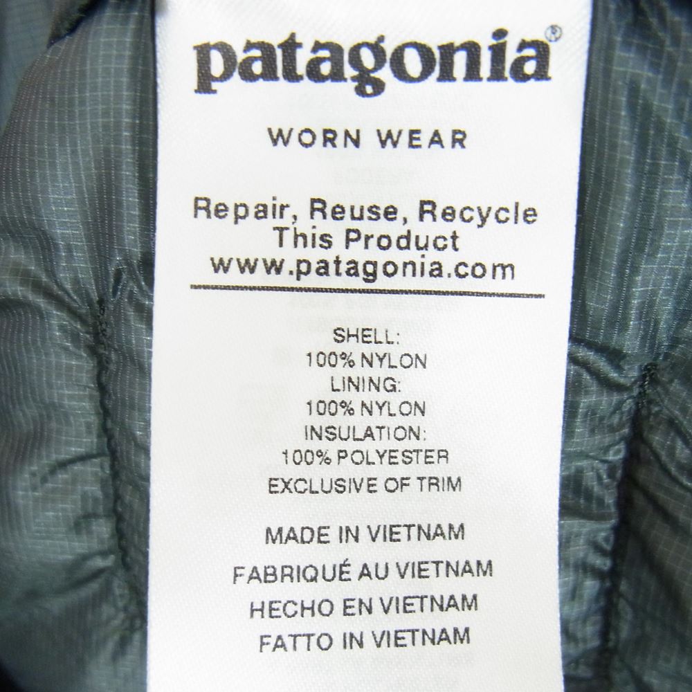 patagonia パタゴニア 19AW 84030 MICRO PUFF HOODIE マイクロ パフ フーディ ジャケット グリーン系 S【中古】