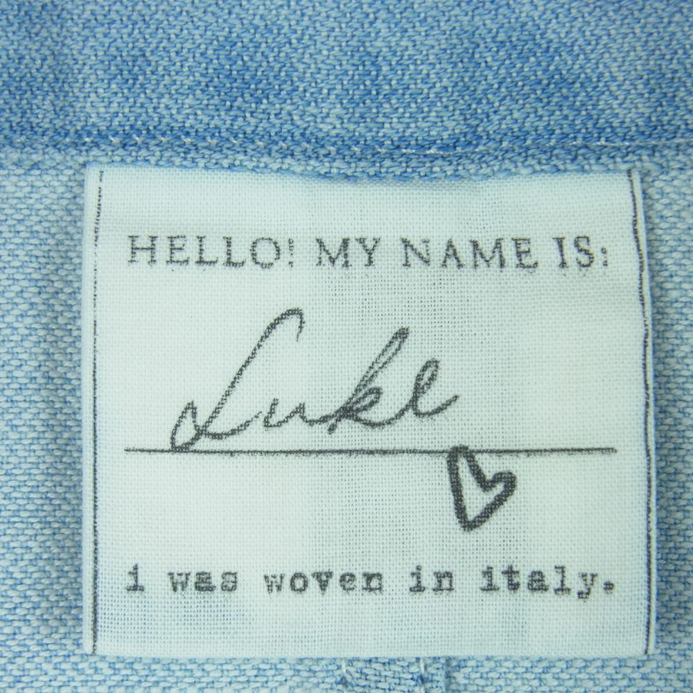 フランクアンドアイリーン 9920700008 LUKE ルーク デニム 長袖 シャツ コットン アメリカ製 ブルー系 L【中古】