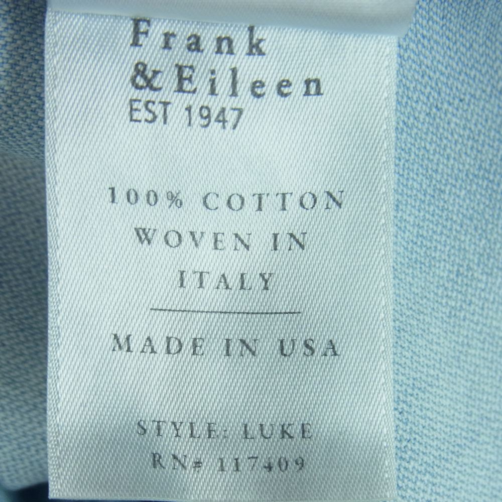 フランクアンドアイリーン 9920700008 LUKE ルーク デニム 長袖 シャツ コットン アメリカ製 ブルー系 L【中古】