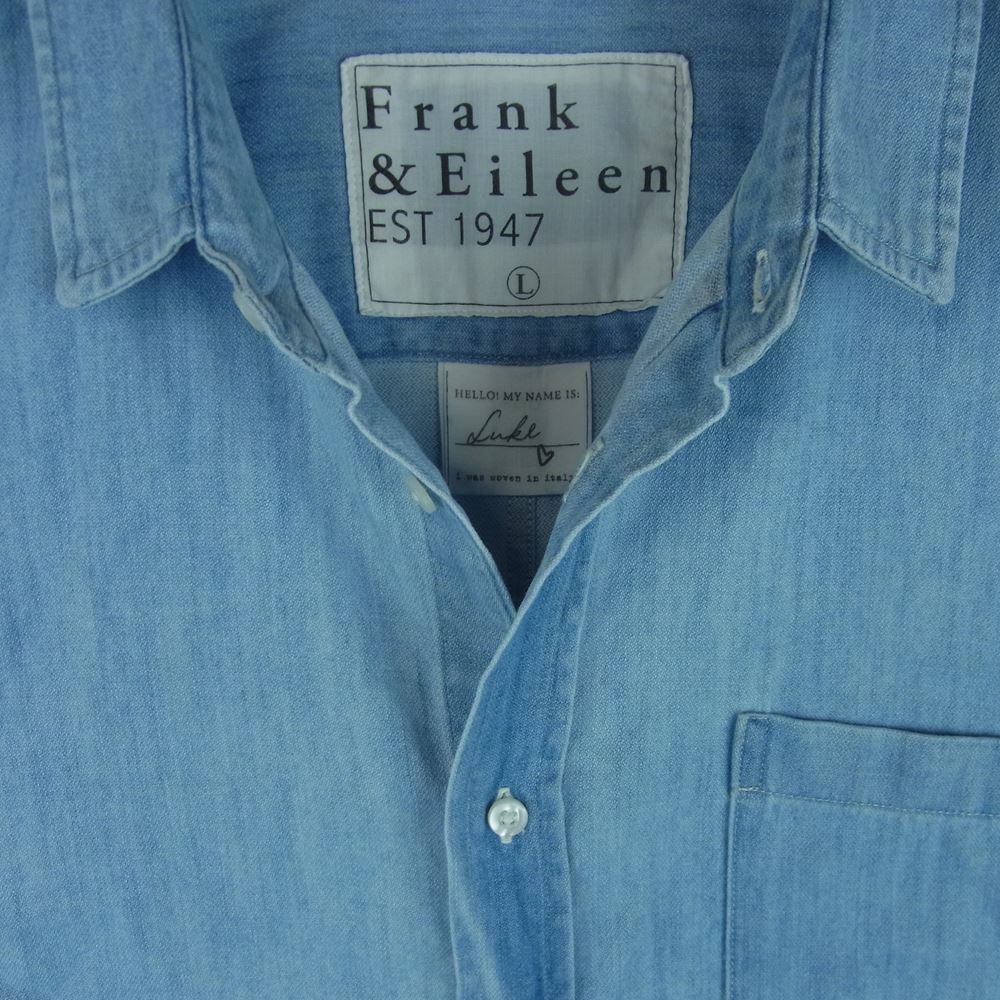 フランクアンドアイリーン 9920700008 LUKE ルーク デニム 長袖 シャツ インディゴブルー系 L【中古】