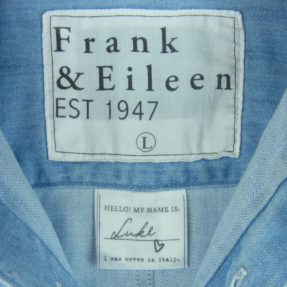 フランクアンドアイリーン 9920700008 LUKE ルーク デニム 長袖 シャツ インディゴブルー系 L【中古】