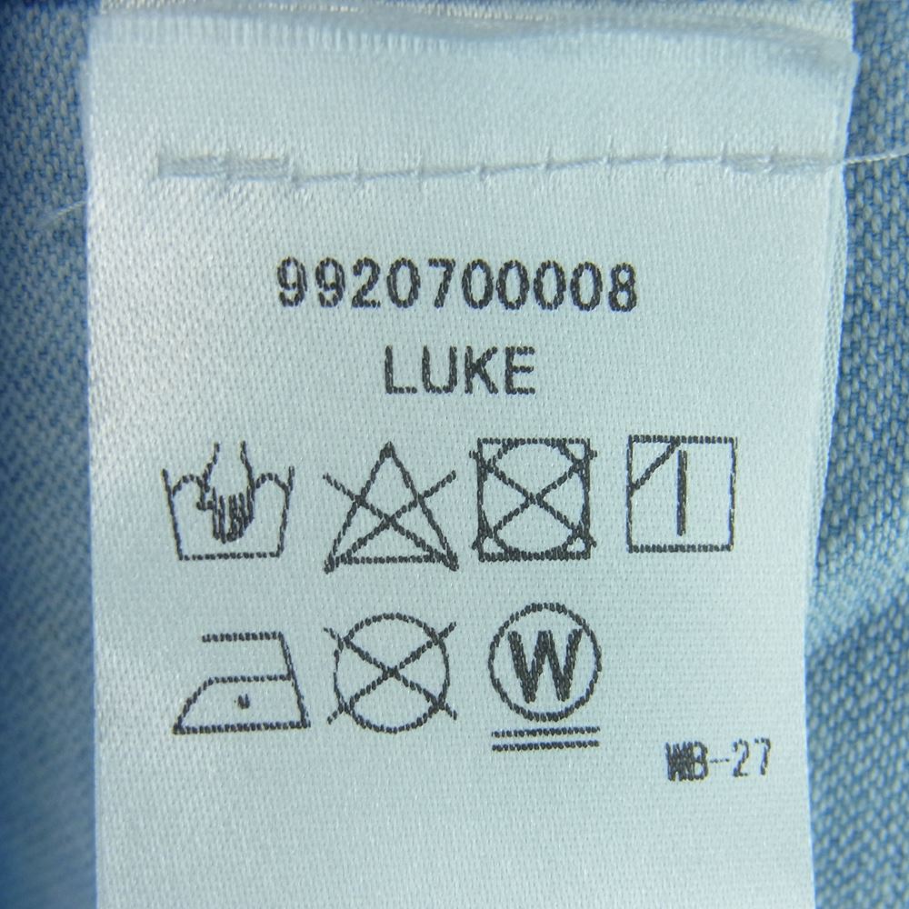 フランクアンドアイリーン 9920700008 LUKE ルーク デニム 長袖 シャツ インディゴブルー系 L【中古】