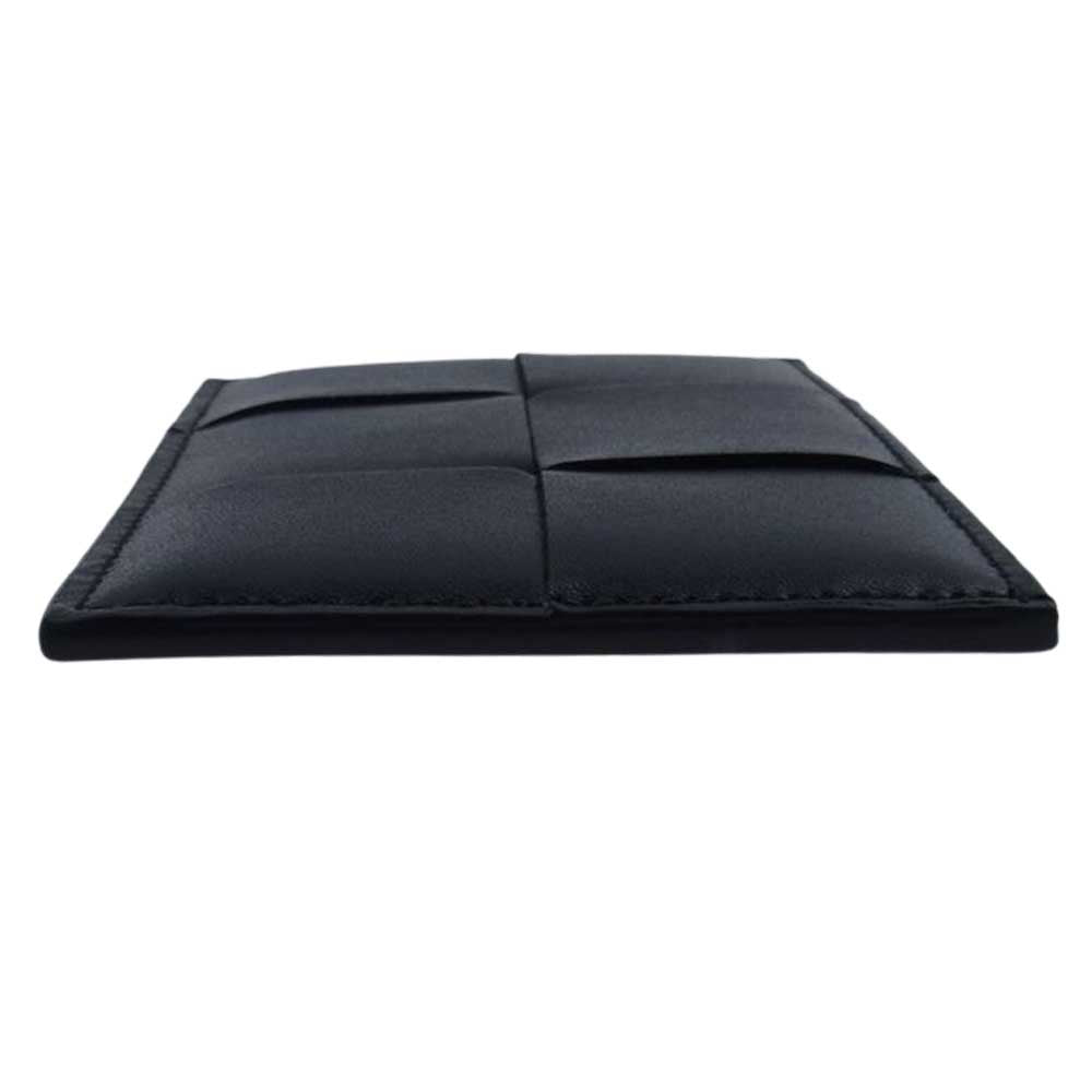BOTTEGAVENETA ボッテガヴェネタ マキシ イントレチャート カセット レザー クレジット カードケース ブラック系【美品】【中古】