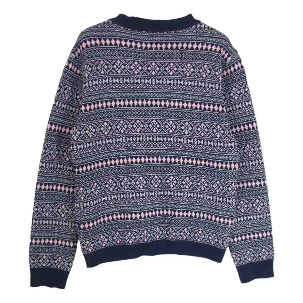 THE FLAT HEAD ザフラットヘッド R.J.B STEADY BLUE ネイティブ柄 カーディガン ネイビー系 36【中古】