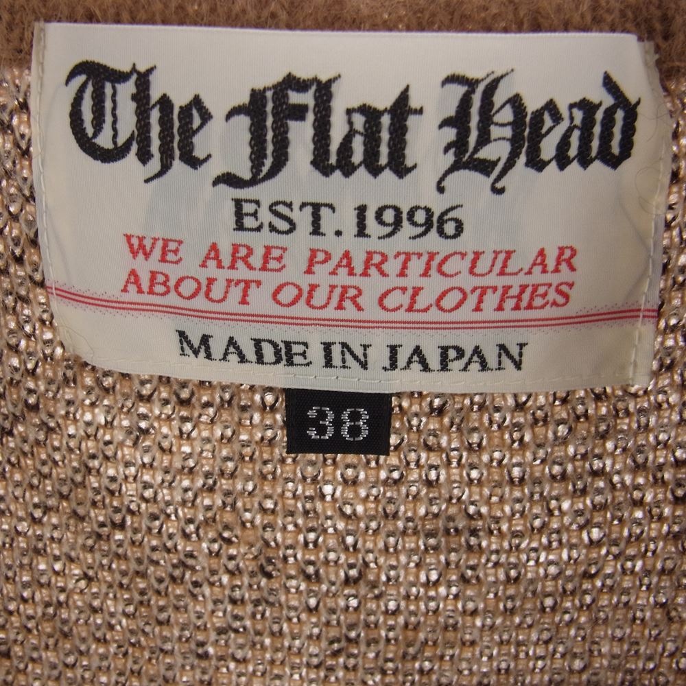 THE FLAT HEAD ザフラットヘッド FN-KC-W001 アーガイル モヘア カーディガン ブラウン系 38【美品】【中古】