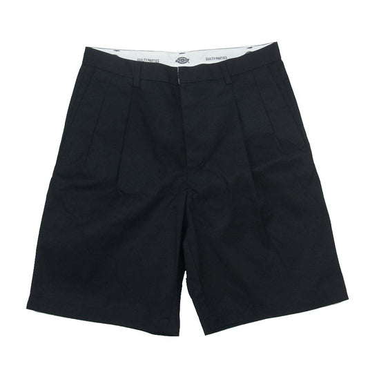WACKO MARIA ワコマリア 23SS DICKIES-WM-PT12 × DICKIES ディッキーズ DOUBLE PLEATED SHORT TROUSERS TYPE-1 ダブルネーム ショート パンツ ブラック系 M【新古品】【未使用】【中古】