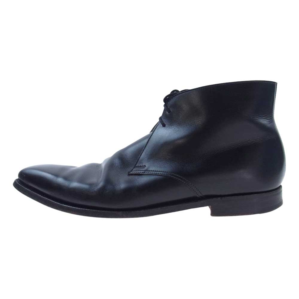 CROCKETT&JONES クロケットアンドジョーンズ 5072-12 Paul Smith ポールスミス 別注 TETBURY テットベリー レザーチャッカ ブーツ ブラック系 8 1/2 E（27cm相当）【中古】