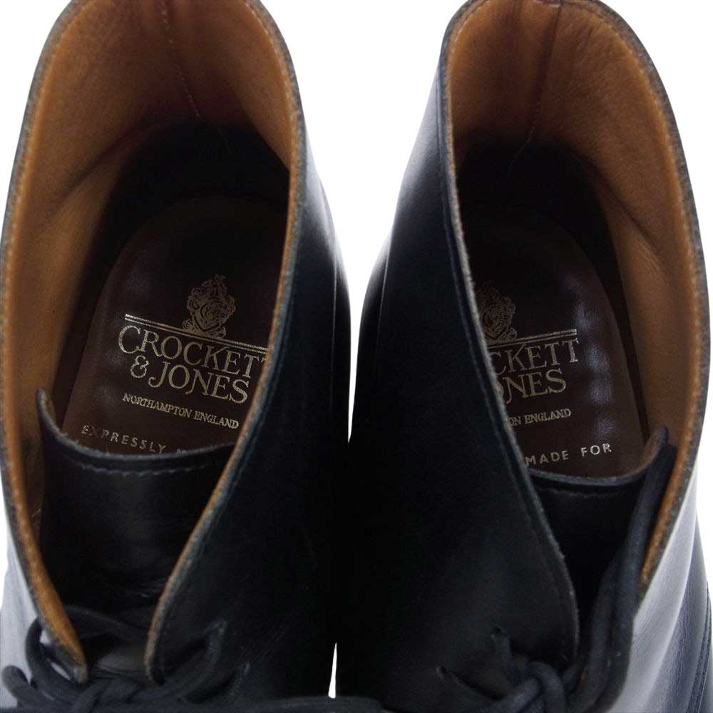 CROCKETT&JONES クロケットアンドジョーンズ 5072-12 Paul Smith ポールスミス 別注 TETBURY テットベリー レザーチャッカ ブーツ ブラック系 8 1/2 E（27cm相当）【中古】