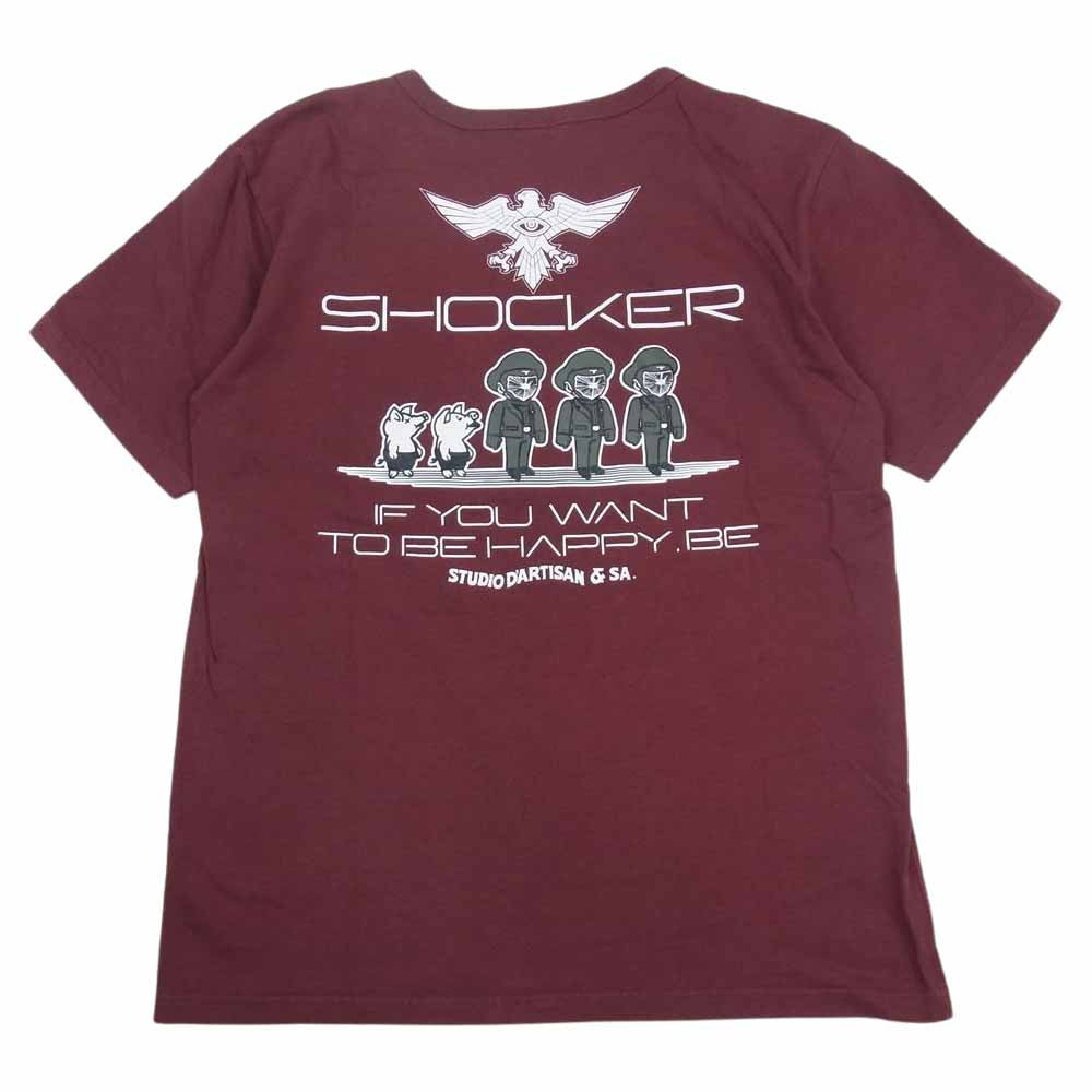 STUDIO D’ARTISAN ステュディオダルチザン SKR-004 シン・仮面ライダー Tシャツ バーガンディー バーガンディー系 M【中古】