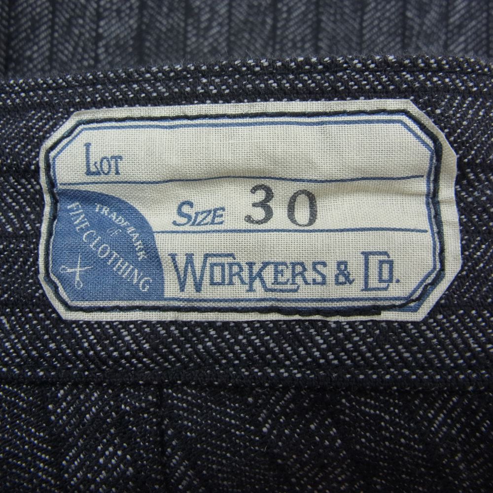 ワーカーズ フレンチ ヘンリーボーン ストライプ パンツ グレー系 30【中古】