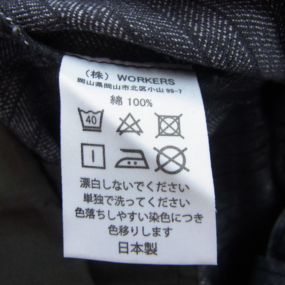 ワーカーズ フレンチ ヘンリーボーン ストライプ パンツ グレー系 30【中古】