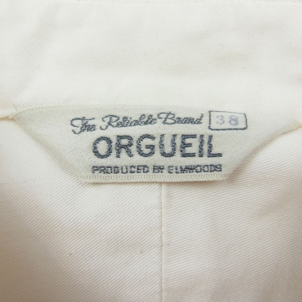 ORGUEIL オルゲイユ OR-5078A Work Shirt ワーク 長袖 コットン シャツ オフホワイト系 38【中古】