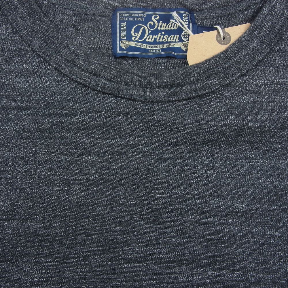 STUDIO D’ARTISAN ステュディオダルチザン 9938 スヴィンゴールド 吊り編み ロンT 長袖 Tシャツ 杢BK 杢BK M【中古】