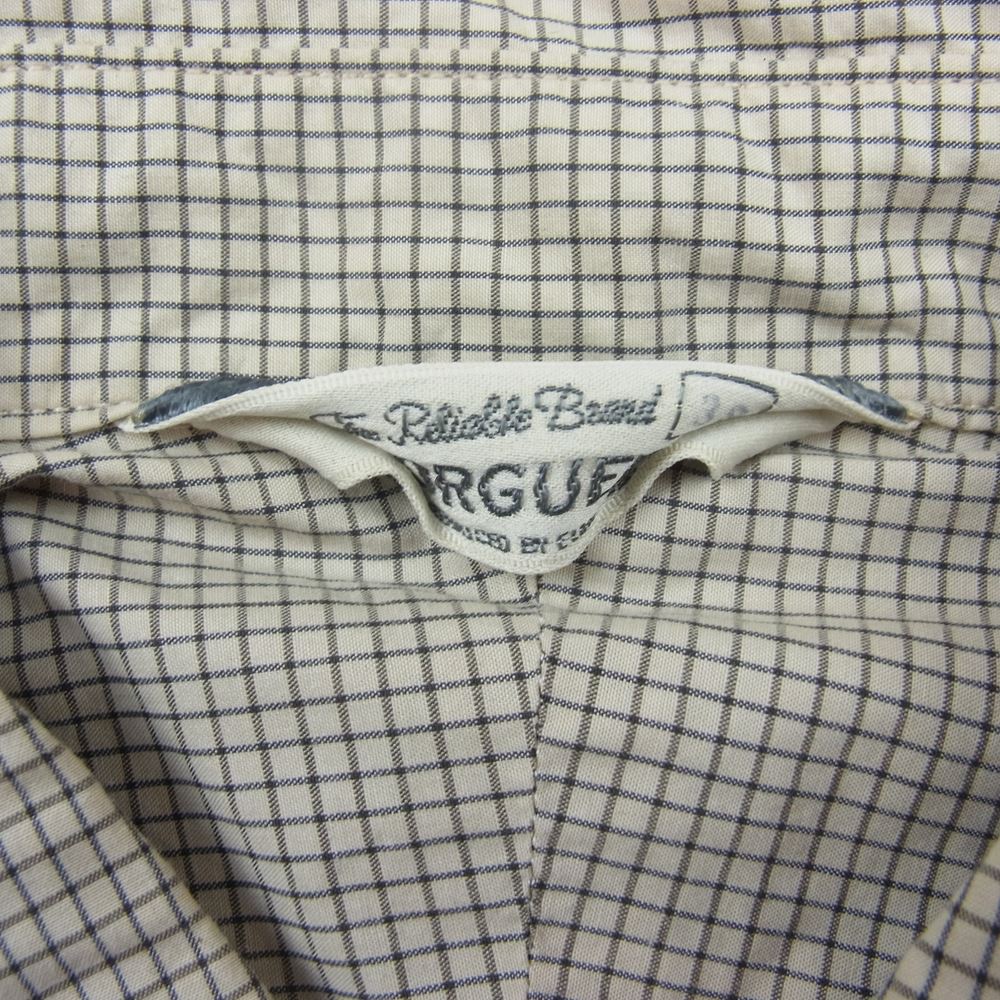 ORGUEIL オルゲイユ OR-0578B Work Shirt チェック ワーク 長袖 コットン シャツ ベージュ系 38【中古】
