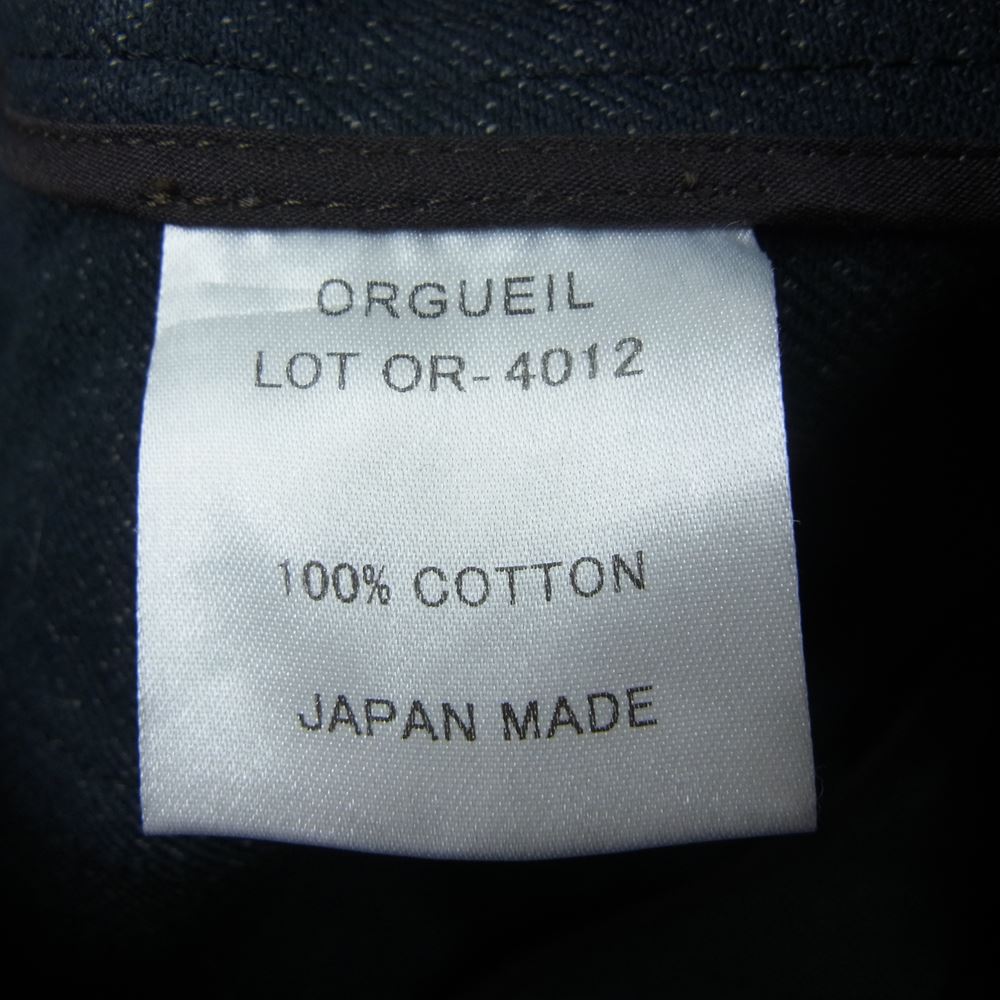 ORGUEIL オルゲイユ OR-4012 Suck Jacket サック ジャケット ネイビー系 38【中古】