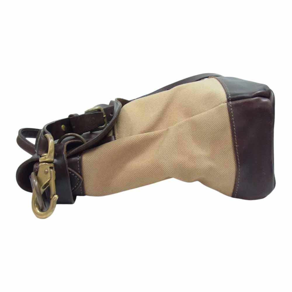 ORGUEIL オルゲイユ OR-7143 Money Bag レザー キャンバス ショルダー マネー バッグ ブラウン系【中古】