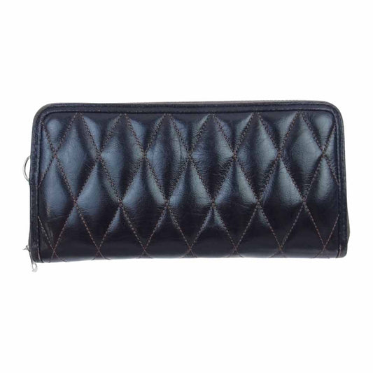 TOY'S McCOY トイズマッコイ TMA1715 LEATHER QUILTED LONG WALLET レザー キルティング ロング ウォレット長財布 ブラック系 ブラウン系【中古】