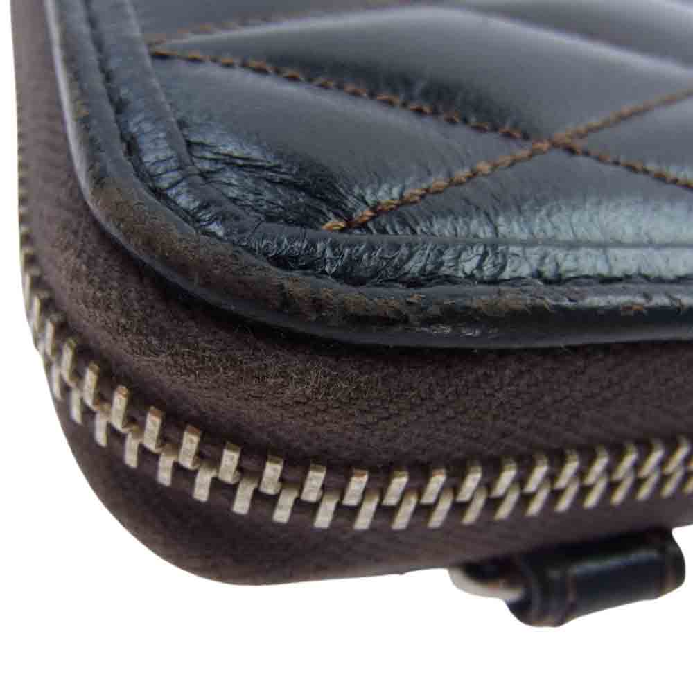 TOY'S McCOY トイズマッコイ TMA1715 LEATHER QUILTED LONG WALLET レザー キルティング ロング ウォレット長財布 ブラック系 ブラウン系【中古】