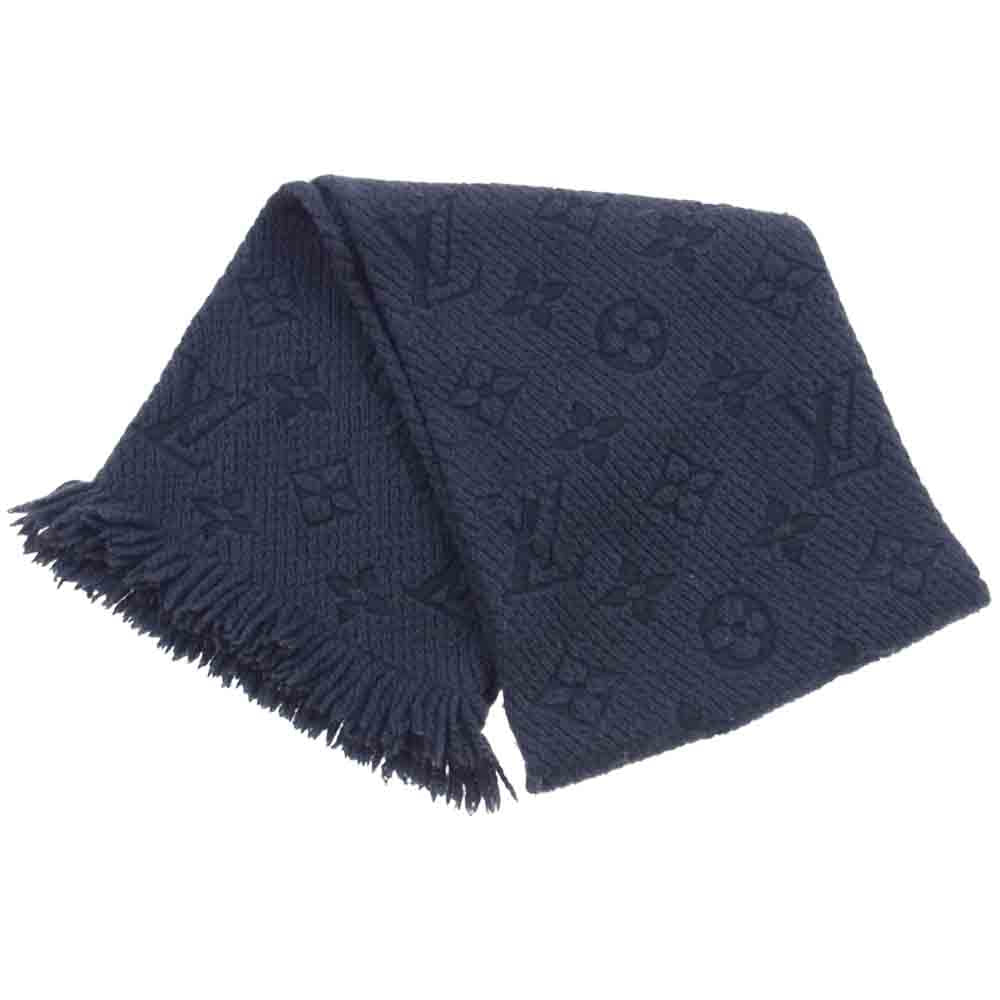 LOUIS VUITTON ルイ・ヴィトン M72431 モノグラム エシャルプ ロゴマニア マフラー ブラック ブラック系【中古】
