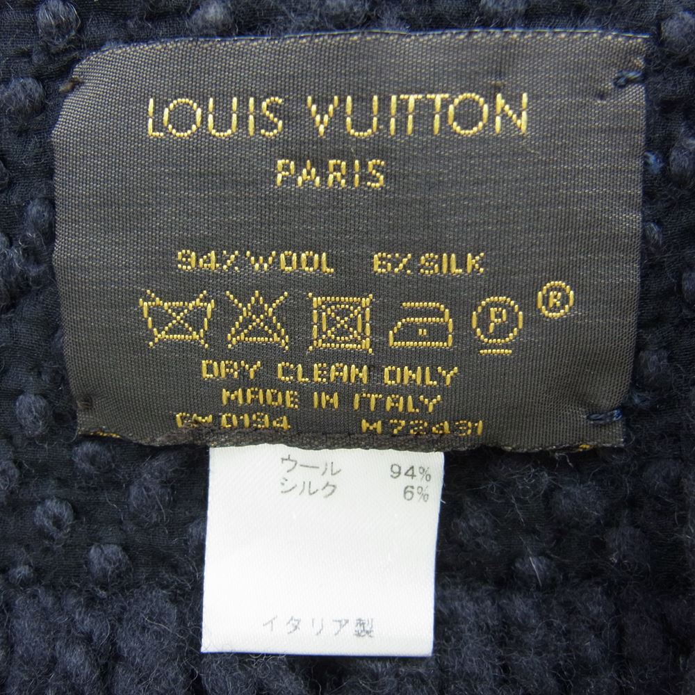 LOUIS VUITTON ルイ・ヴィトン M72431 モノグラム エシャルプ ロゴマニア マフラー ブラック ブラック系【中古】