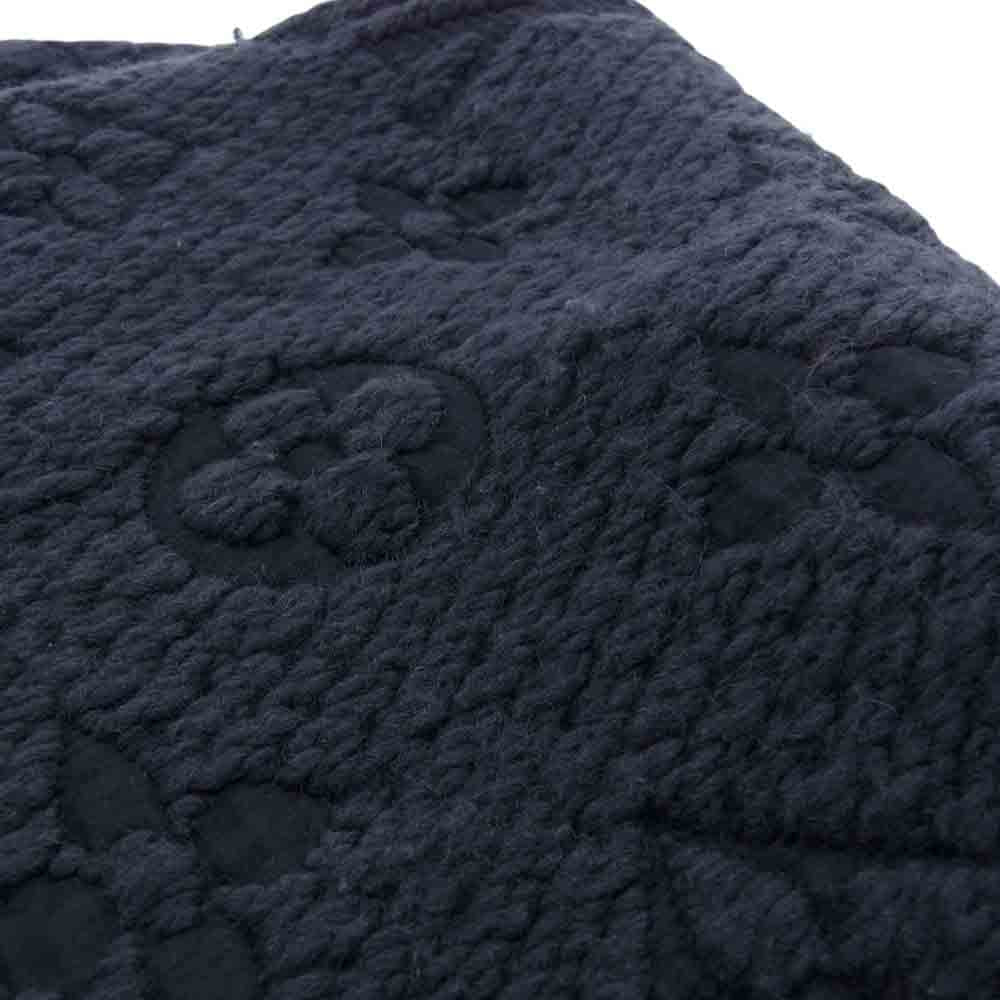 LOUIS VUITTON ルイ・ヴィトン M72431 モノグラム エシャルプ ロゴマニア マフラー ブラック ブラック系【中古】