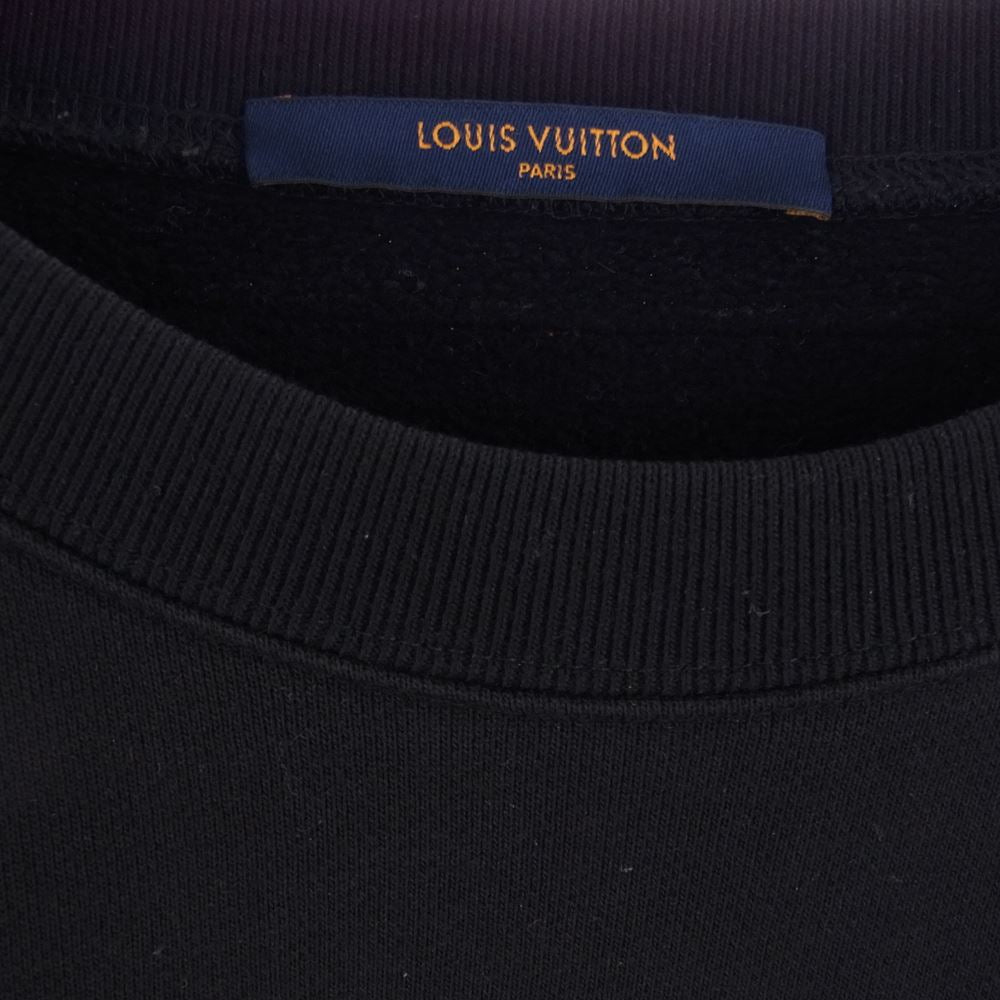 LOUIS VUITTON ルイ・ヴィトン 21AW RM201Q NPH HIY52W インサイドアウト クルーネック スウェットトレーナー ブラック ブラック系 L【中古】