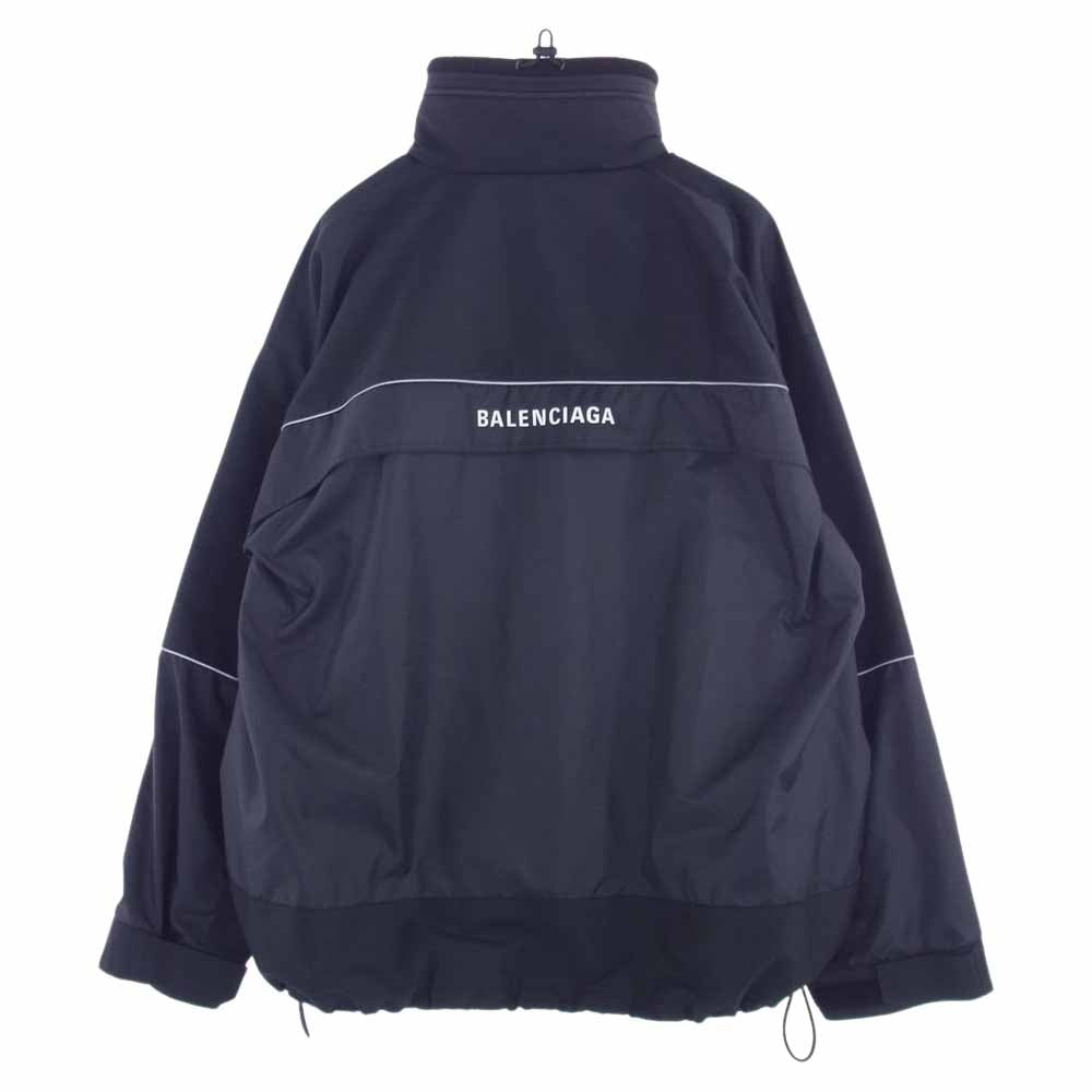 BALENCIAGA バレンシアガ 18AW 533917 TA018 国内正規品 80sロゴ ウィンドブレーカー ジャケット ブラック ブラック系 46【中古】