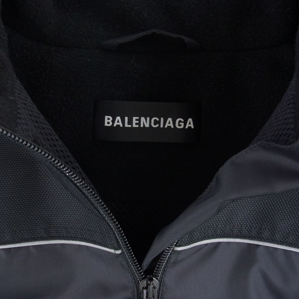 BALENCIAGA バレンシアガ 18AW 533917 TA018 国内正規品 80sロゴ ウィンドブレーカー ジャケット ブラック ブラック系 46【中古】